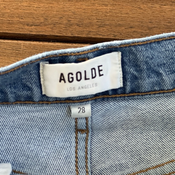 Agolde‎ Light Blue Ripped Women’s Riley  Jeans - Picture 2 of 6